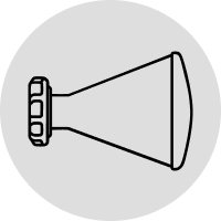 Horn Antenna icon Circle